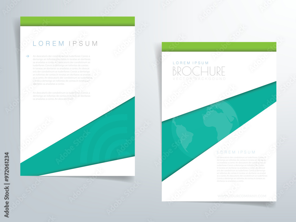 Fototapete Header flyer business brochure vector graphic with space for text and message design