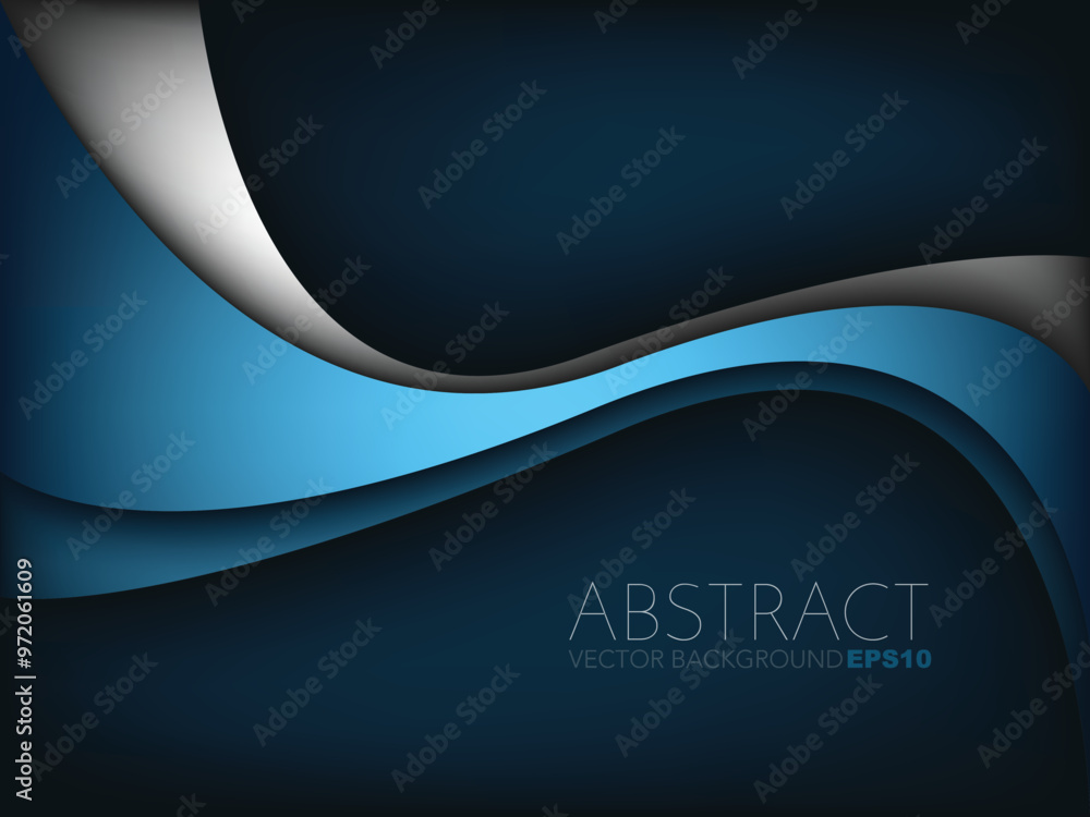 Fototapete graphic vector curve line overlap background for text and message design