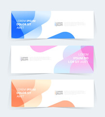 Geometric banner design with Vector presentation template.