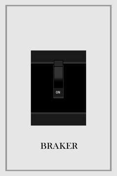 braker ON  industrial electrical control buttons
(Electrical cut-off switch)