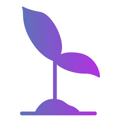 growing plant Gradient icon