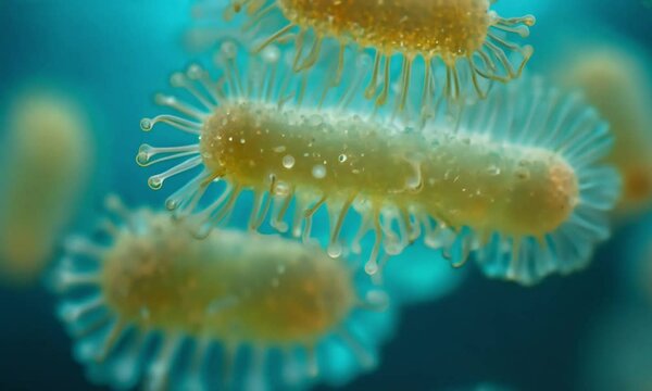 3d rendered illustration macro shot of micro organism