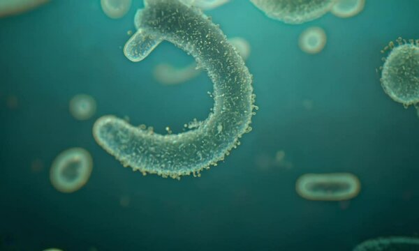3d rendered illustration macro shot of micro organism