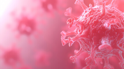 Fototapeta premium Detailed structure of the virus in the microscopic world