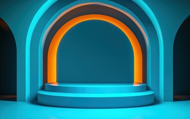 Fototapeta premium 3d Podium background platform product mockup 