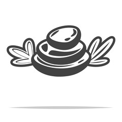 Spa stacked stones icon transparent vector isolated