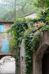 Fototapeta premium old alleyways on historic villages of Drome region in France