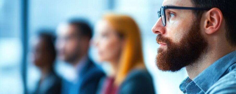 Multi-ethnic group of professionals engaged in a dynamic negotiation process