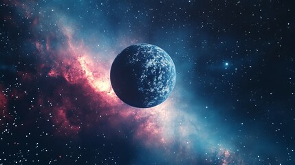 Naklejka premium A captivating space background featuring a collage of stars, galaxies, and nebulae, highlighting the vastness of the universe and the wonders of space science.