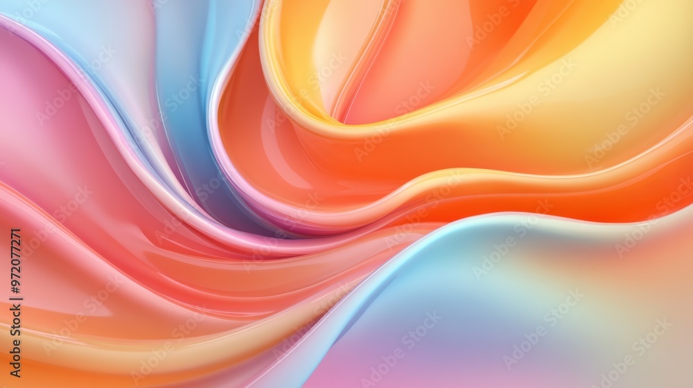 Poster a colorful abstract background with a wavy pattern, ai