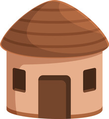 This round hut with thatched roof is a traditional dwelling found in various cultures