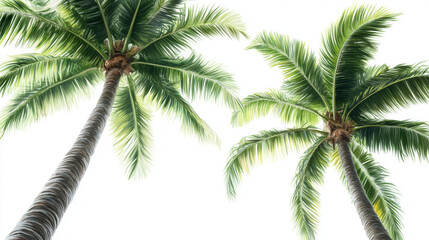 Palm Trees Isolated.