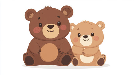 Naklejka premium Cute Bear Family.