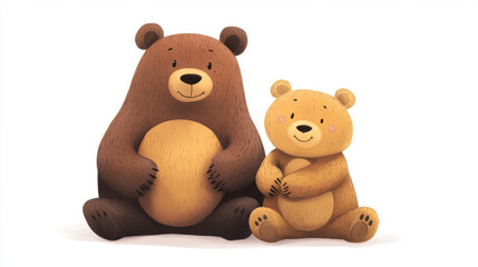 Obraz premium Mama Bear & Cub.