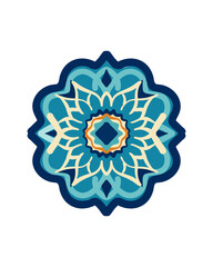 Oriental azulejo tile pattern.