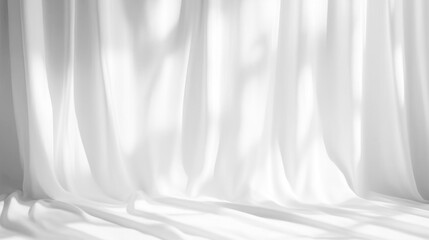 Obraz premium Soft white curtains background for graphic design or wallpaper.