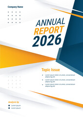 Annual report cover design. vector template