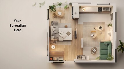 Top View of a Modern and Cozy Apartment