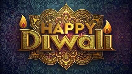 Bright Happy Diwali greeting card