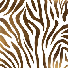 Gold Zebra Stripes Pattern