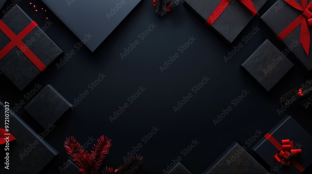 Poster bold contrast empty space black friday concept with clean minimalistic style on dark background