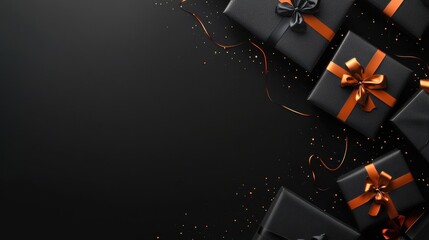 Bold Black Friday Sale Concept with Minimalist Design and High Contrast Aesthetics, Copy Space Available