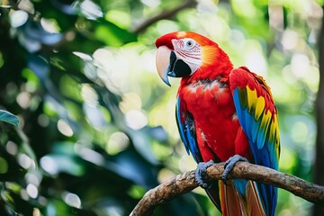 Obraz premium A vibrant ecosystem brimming with varied plant and animal life, highlighting the richness of biodiversity.