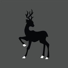 flat christmas season elements silhouette