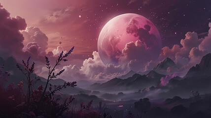 Pink Reverie. Generative AI