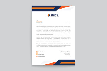 Orange shape letterhead design
