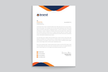 Orange shape letterhead design
