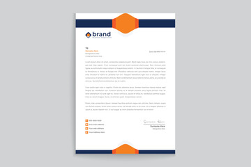 Orange shape letterhead design