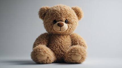 Obraz premium **Teddy bear with a tiny teddy bear keychain for Teddy Bear Day mockup isolated on white background