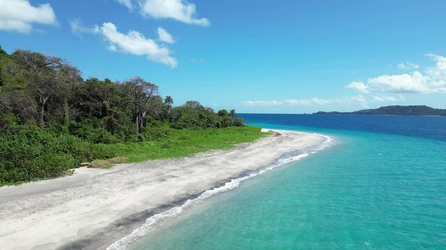 moheli island marine national park in the Comoros Indian Ocean drone aerial footage
