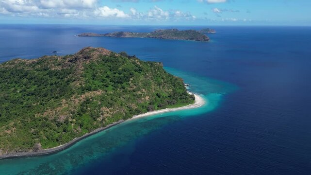 hing angle aerial view of Moheli Island Comoros national park Africa Indian Ocean