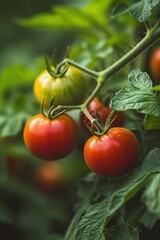 Ripe Tomatoes on the Vine