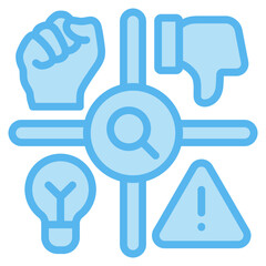 Swot Analysis Icons For Design Elements 
