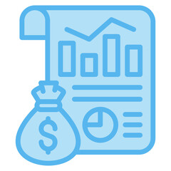 Financial Analysis Icons For Design Elements 