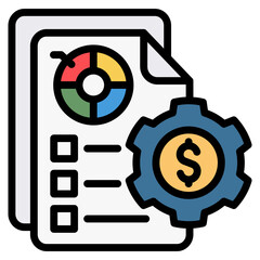 Budget Planning Icons For Design Elements 