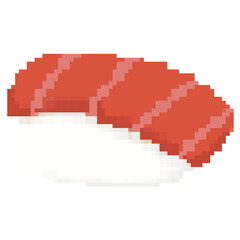 Obraz premium Tuna sushi pixel art