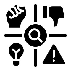 Swot Analysis Icons For Design Elements 