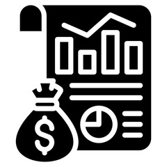 Financial Analysis Icons For Design Elements 