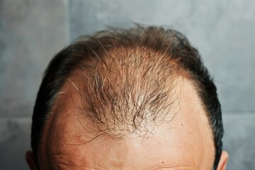 Obraz premium male bald spot on the head