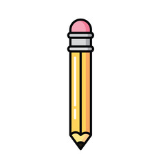 pencil combined with eraser learning icon, Outline symbol icon. Editable vector stroke.