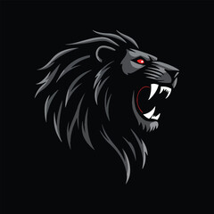 Fototapeta premium Elegant Vector Art of Lion Head, Perfect for Wallpaper