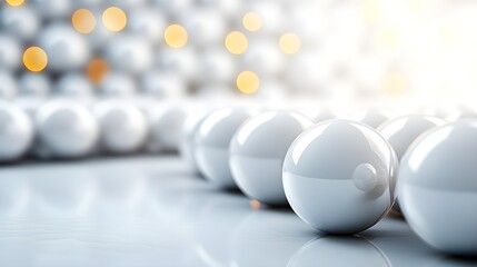 Naklejka premium Minimalist spheres, neutral background, soft shadow effects, smooth surfaces, futuristic vibe