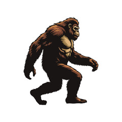 Fototapeta premium Vector Illustration of bigfoot, Detailed Hand-Drawn Art