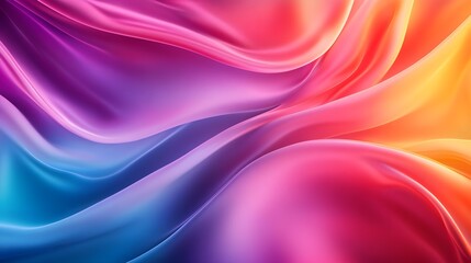 Obraz premium Neon gradient abstract design, high-contrast colors with a smooth transition, soft light halos around vibrant hues, futuristic digital feel