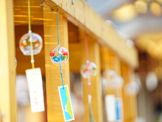 夏の美瑛神社 風鈴風景