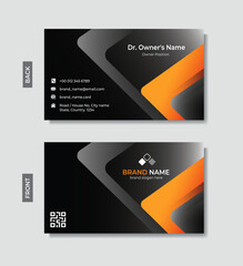Modern business card template design for business and multiparous use